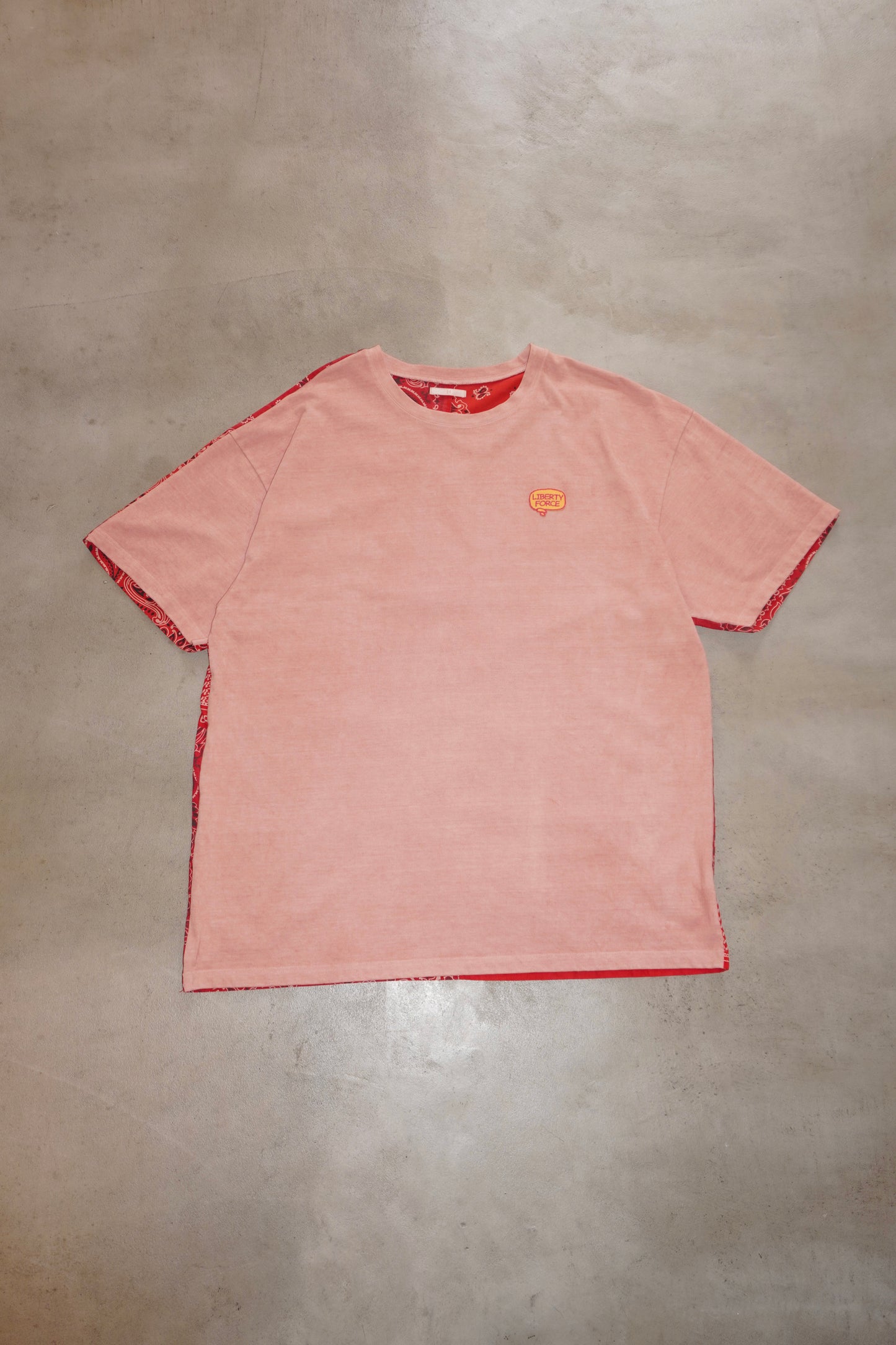 BANDANNA PATCHWORK T-SHIRT (PINK)