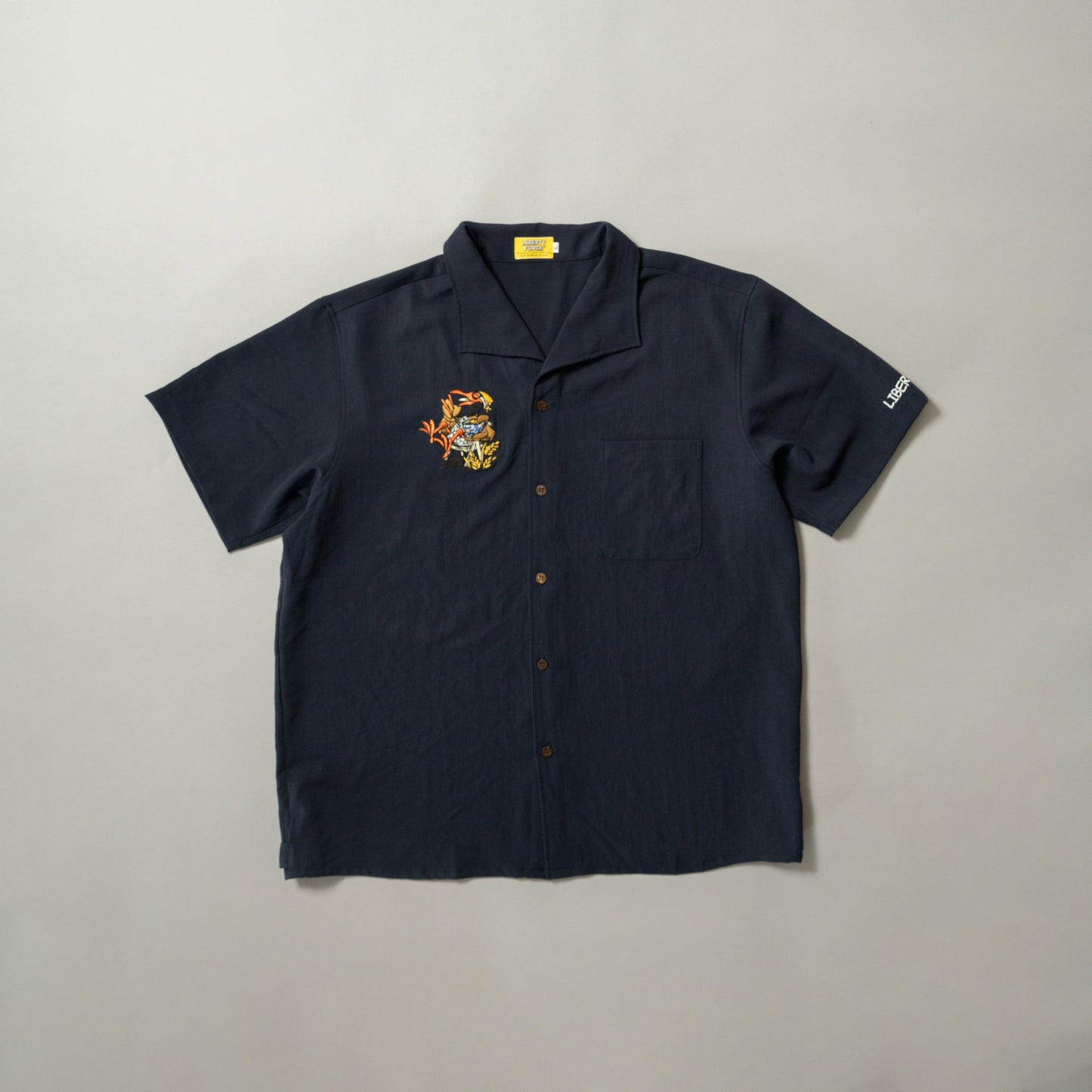【受注生産】ヤンバルクイナ刺繍 かりゆしシャツ / LIBERTY FORCE オリジナル