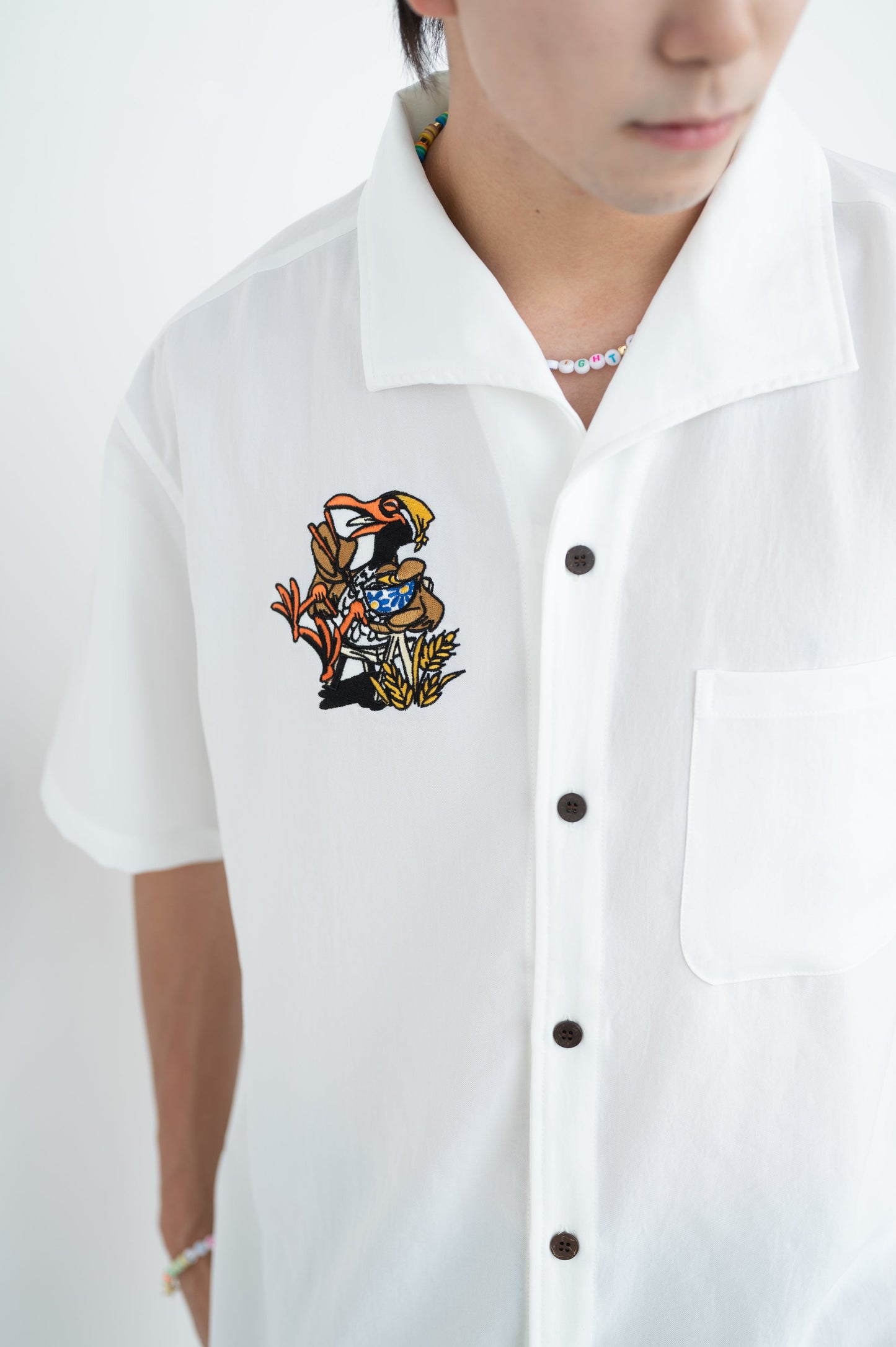 【受注生産】ヤンバルクイナ刺繍 かりゆしシャツ / LIBERTY FORCE オリジナル