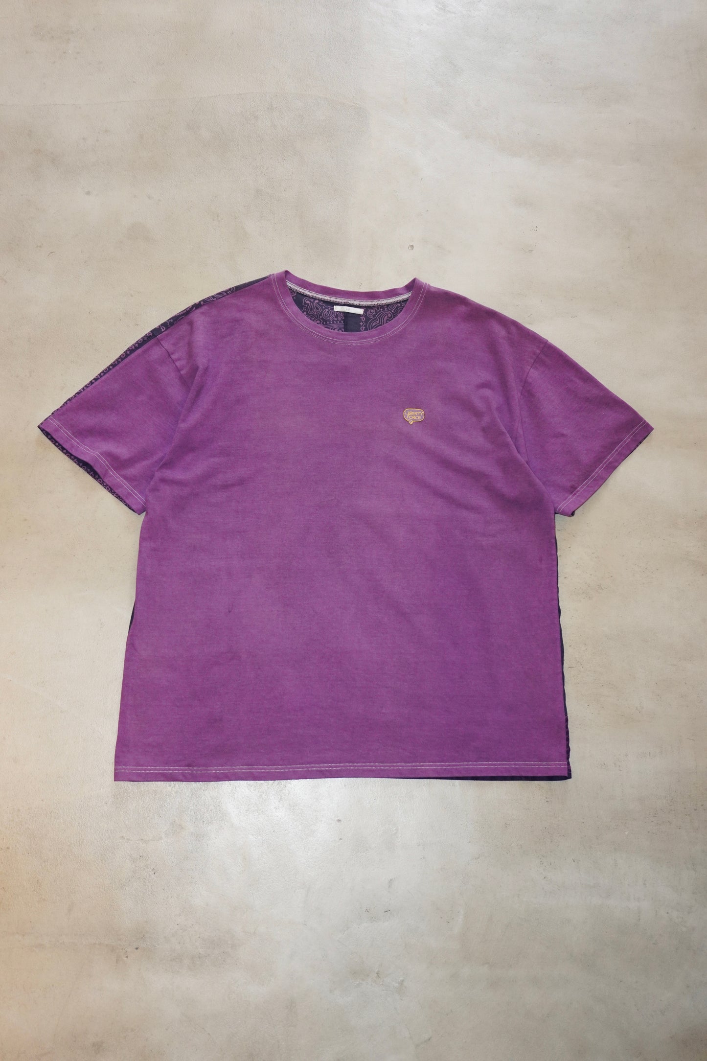 BANDANNA PATCHWORK T-SHIRT (PURPLE)