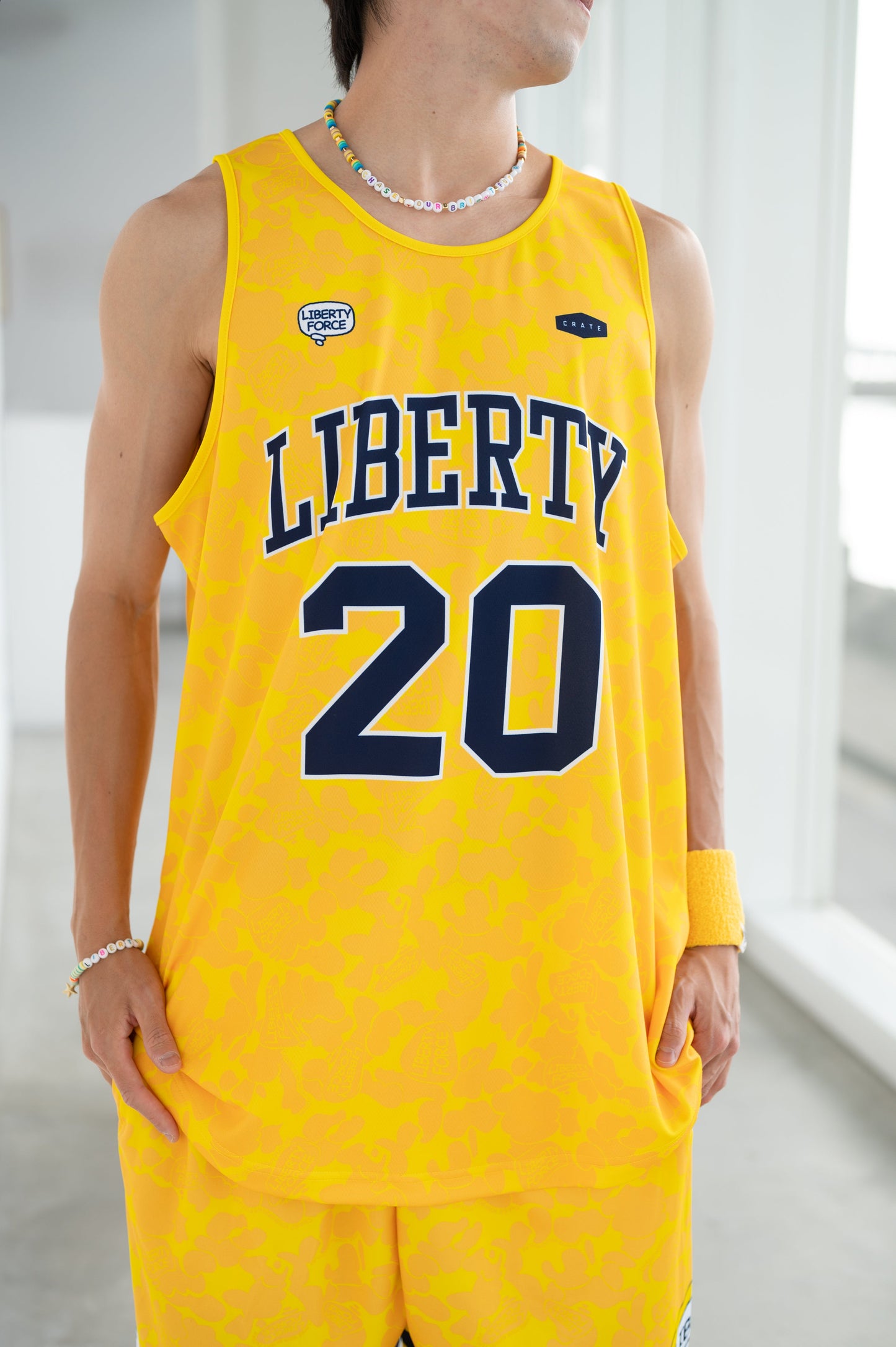 LIBERTY FORCE バスケットボールユニフォーム(CRATEコラボ / YELLOW)【受注生産】