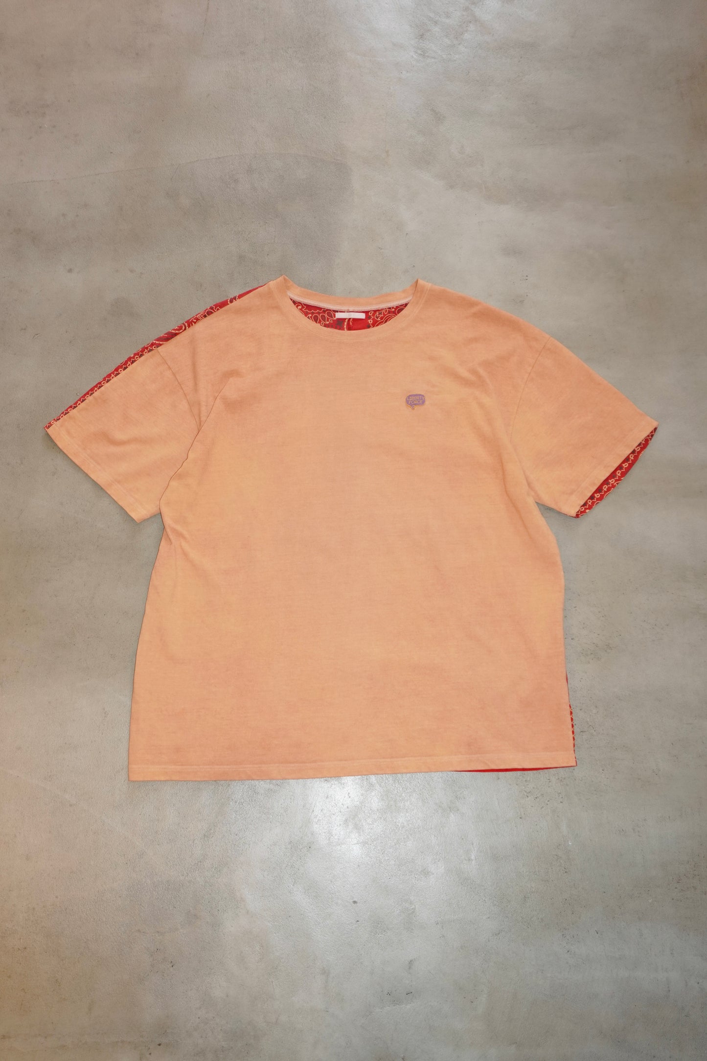 BANDANNA PATCHWORK T-SHIRT (ORANGE)