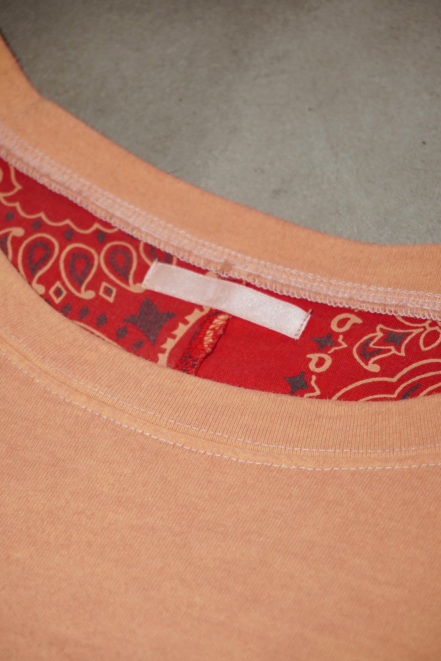 BANDANNA PATCHWORK T-SHIRT (ORANGE)