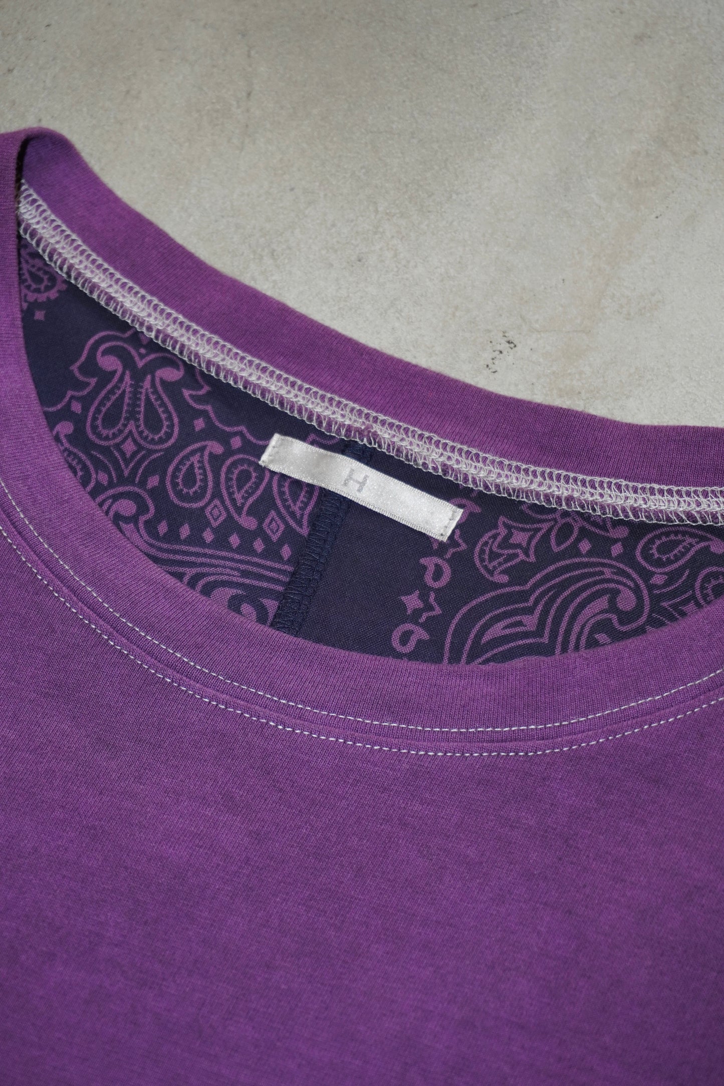 BANDANNA PATCHWORK T-SHIRT (PURPLE)