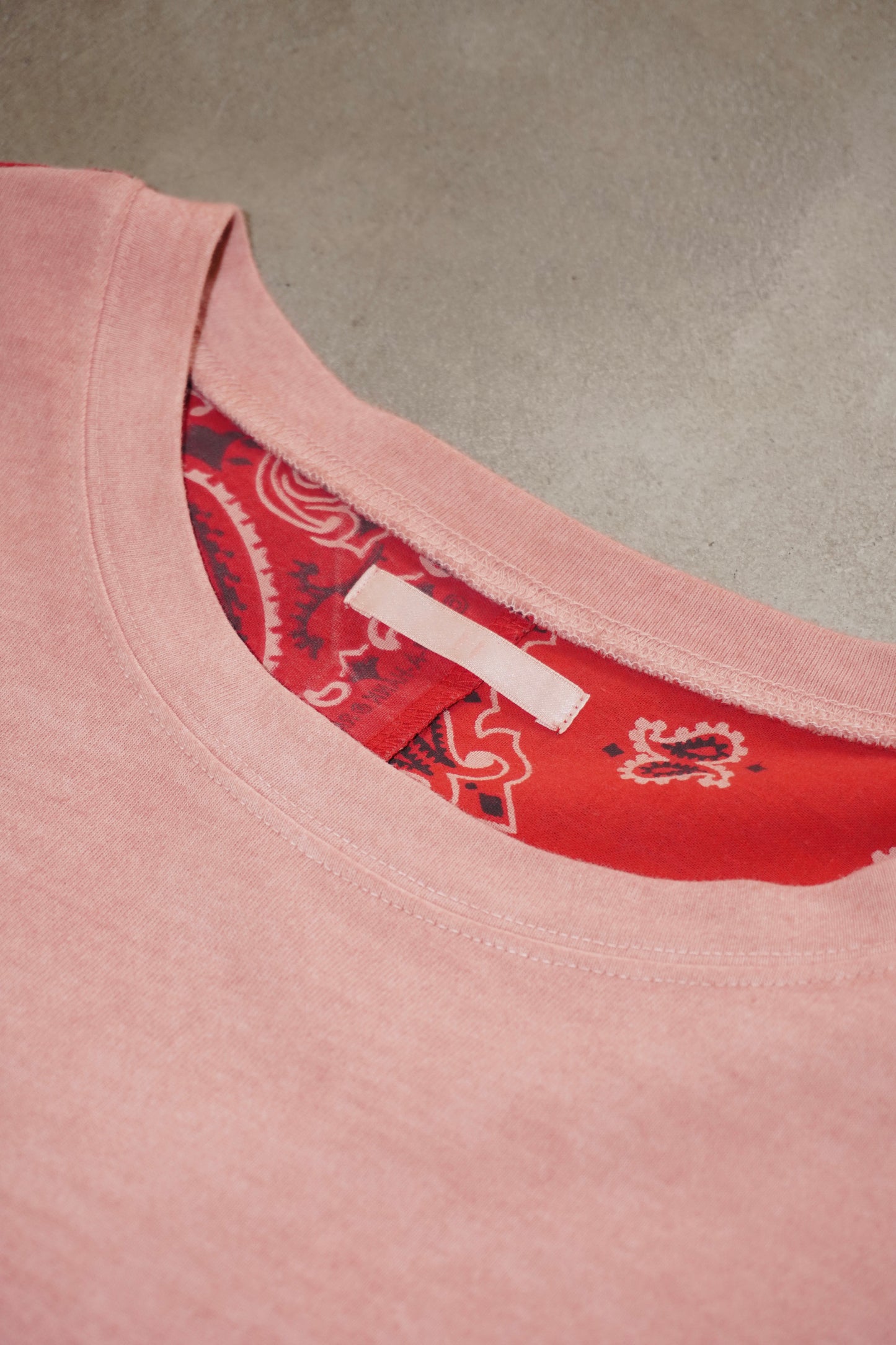 BANDANNA PATCHWORK T-SHIRT (PINK)