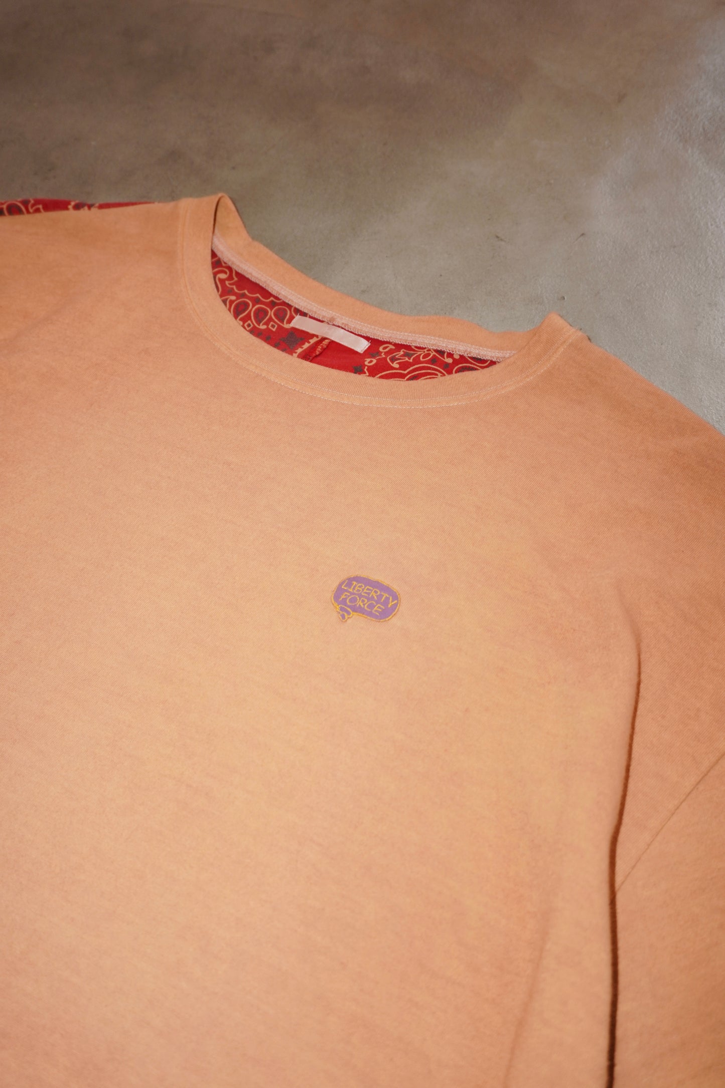 BANDANNA PATCHWORK T-SHIRT (ORANGE)