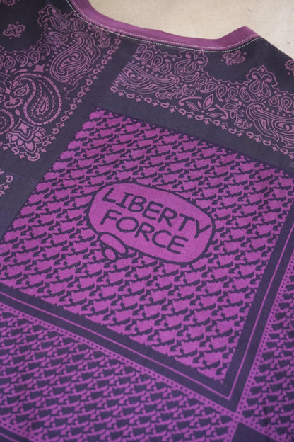 BANDANNA PATCHWORK T-SHIRT （PURPLE）