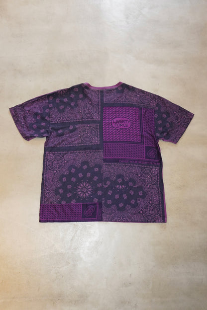 BANDANNA PATCHWORK T-SHIRT （PURPLE）
