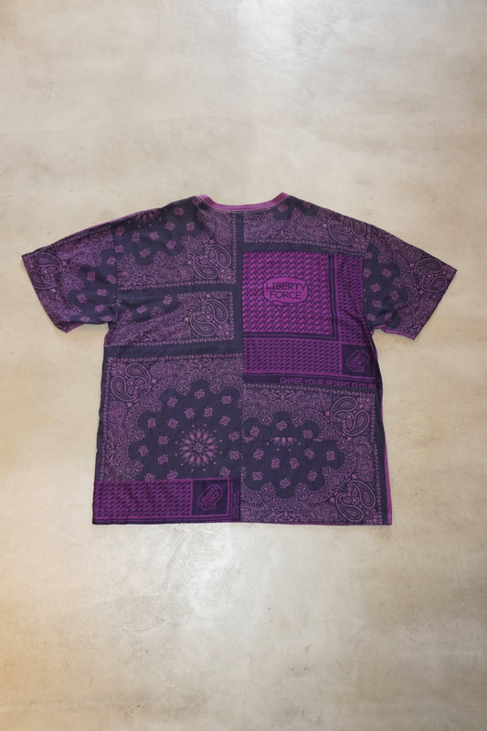 BANDANNA PATCHWORK T-SHIRT （PURPLE）