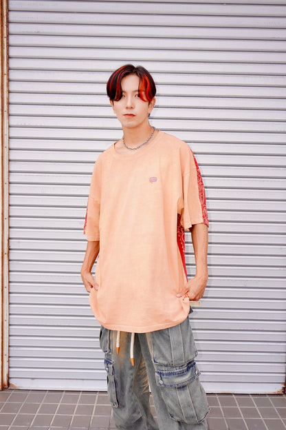 BANDANNA PATCHWORK T-SHIRT （PURPLE）