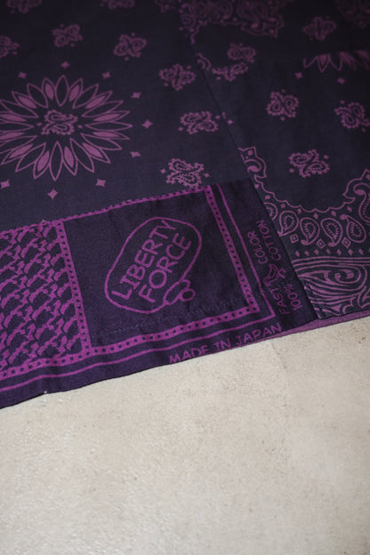 BANDANNA PATCHWORK T-SHIRT （PURPLE）