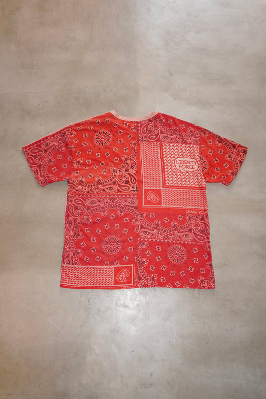 BANDANNA PATCHWORK T-SHIRT (PINK)