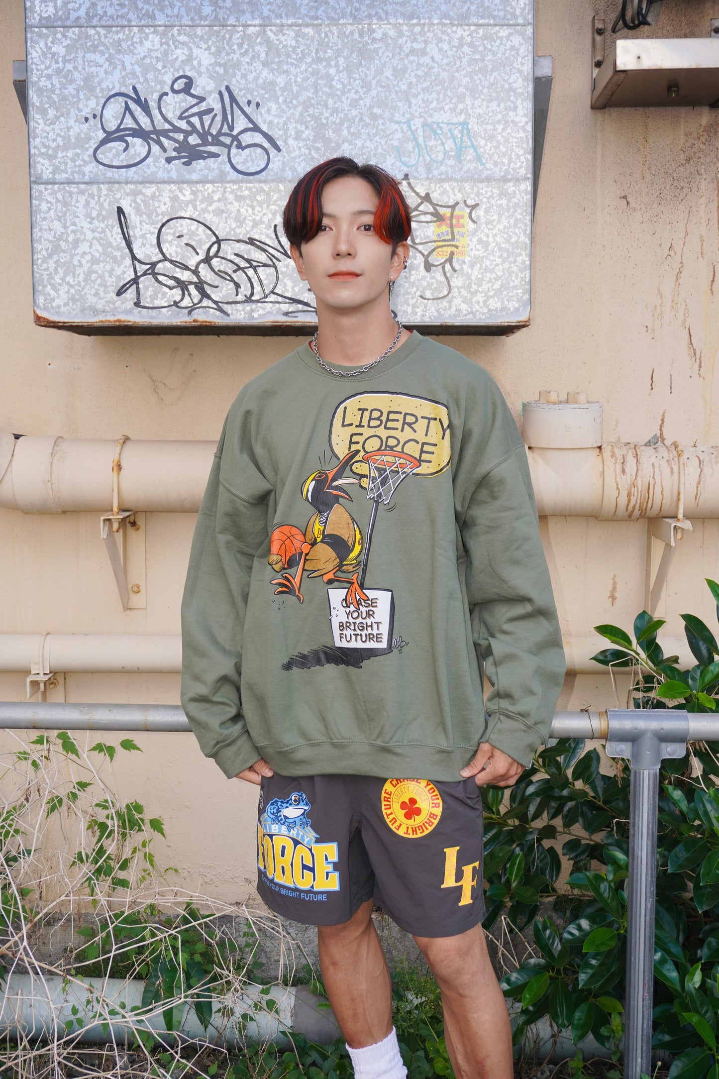 YANBARUKUINA CREW NECK SWEATSHIRTS
